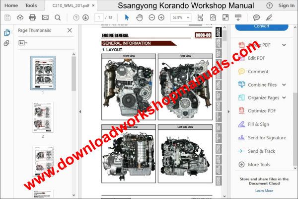 Ssangyong Korando Service Repair Manual